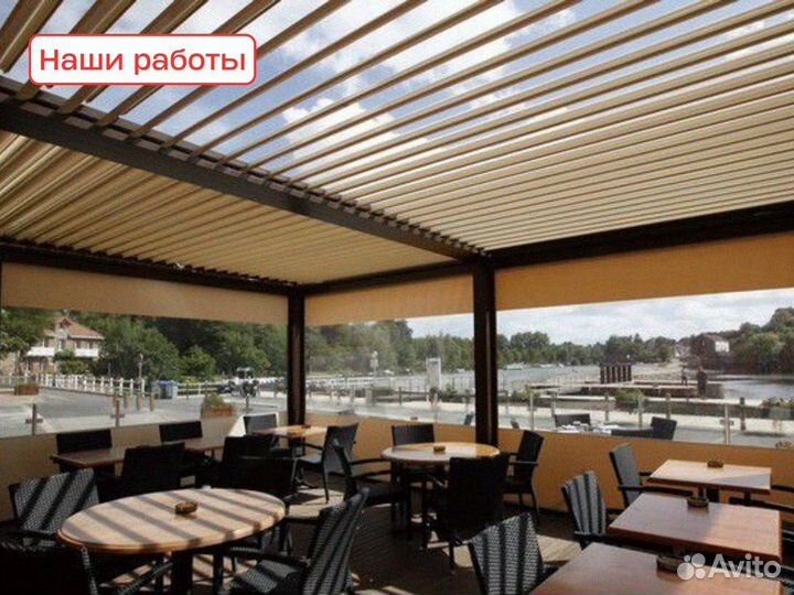 Пергола тип А, ширина 9 м, вынос 3,5 м