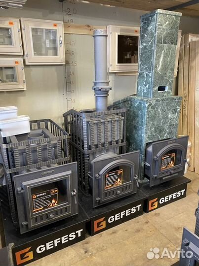 Чугунные печи для бани Гефест