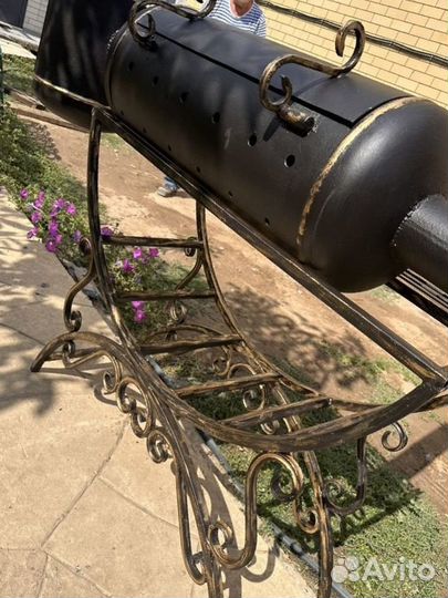 Мангал с печью под казан