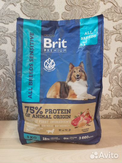 Сухой корм для собак Brit Premium Dog, 3кг