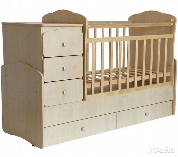 Детская кроватка трансформер с комодом