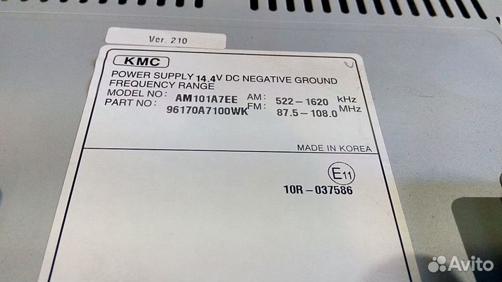 Магнитола штатная 96170-a7100wk Церато 3 Cerato YD