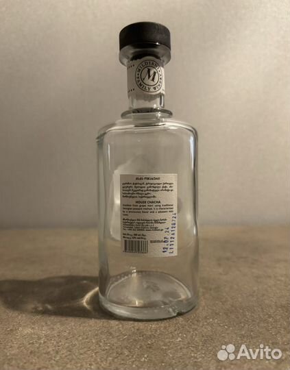 Коллекционная бутылка из-под грузинской чачи