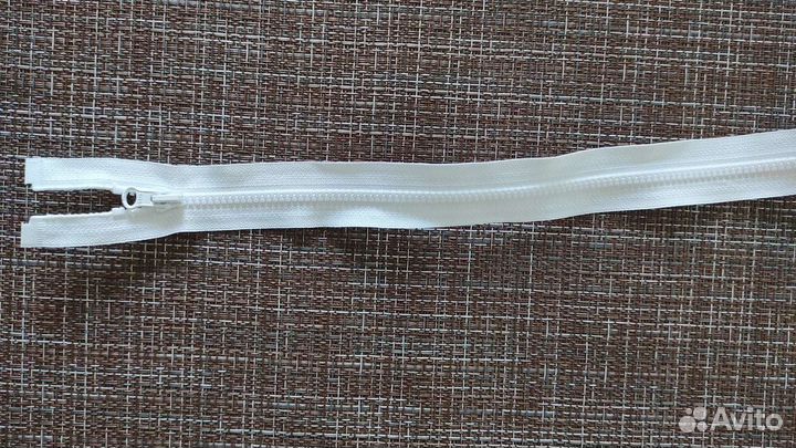 Молния разъемная белая тракторная 50 см