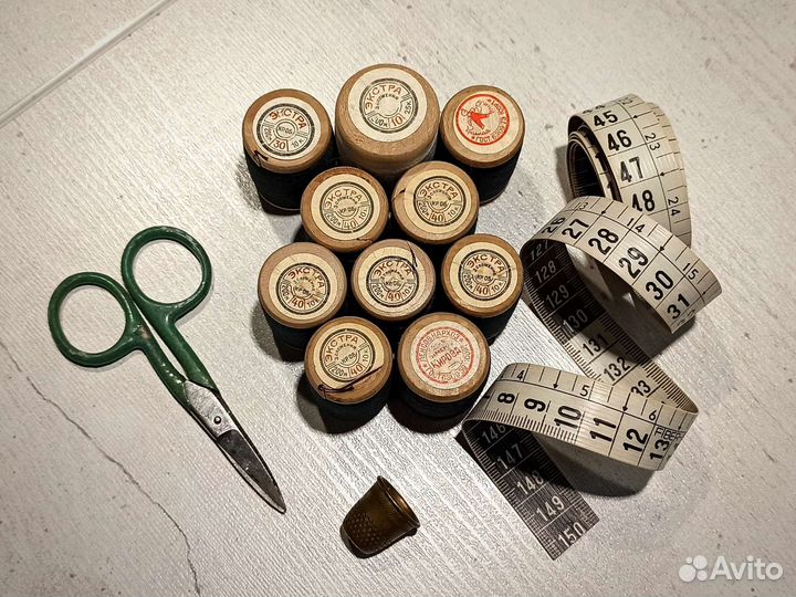 Нитки швейные хб СССР 10шт для шитья