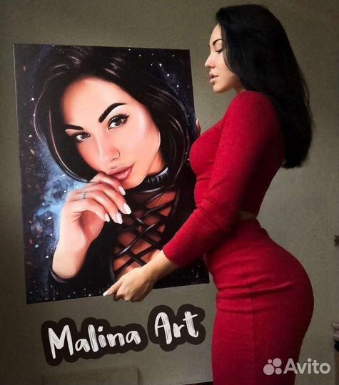 Портрет на холсте по фото на заказ