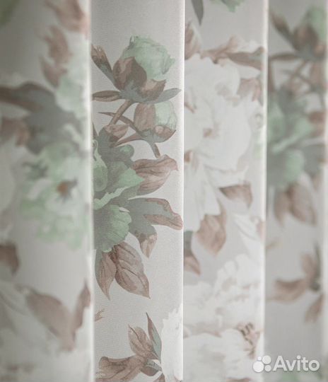 Штора Бархатная Букет