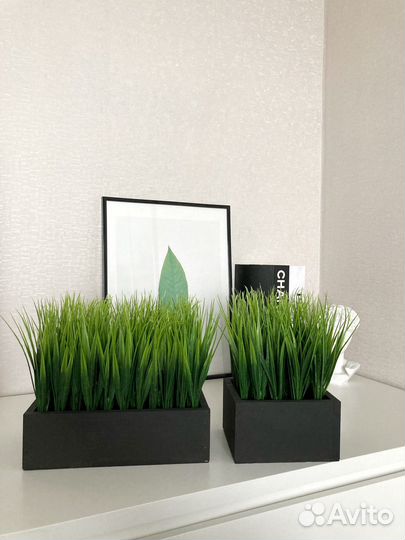Искусственные цветы трава газон в ящиках