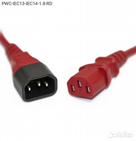 Кабель питания Hyperline IEC-320 C14 - IEC 320 C1