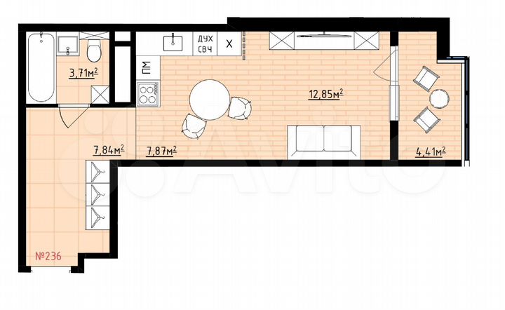 1-к. квартира, 36,7 м², 8/14 эт.