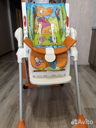 Стульчик для кормления chicco polly wood