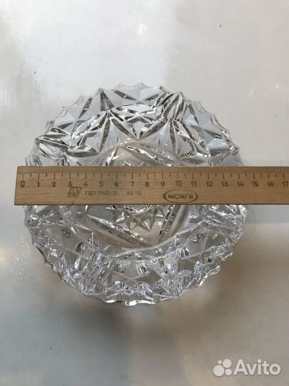 Изысканная Хрустальная пепельница,Богемия,60-е г