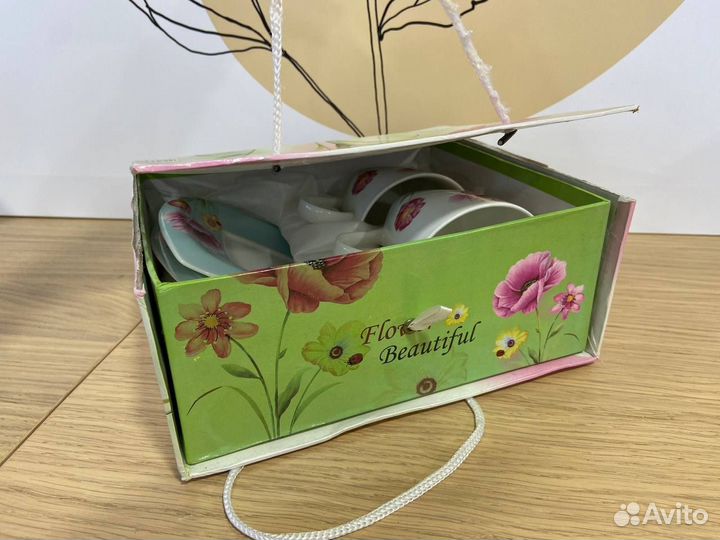 Чайный сервиз фарфоровый на 2 персоны