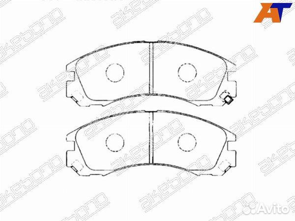 Колодки тормозные Передние mitsubishi galant