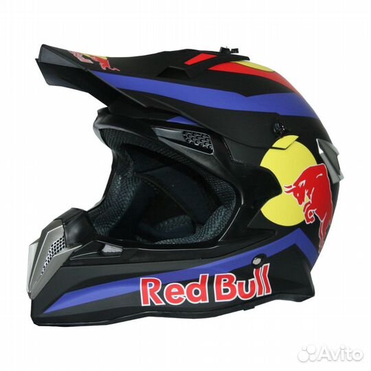 Мотошлем кроссовый WLT Red Bull шлем для мотоцикла