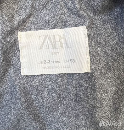 Пиджак бархатный zara 98