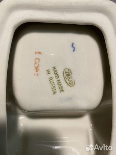 Гжель пепельница телефон, 2 шт