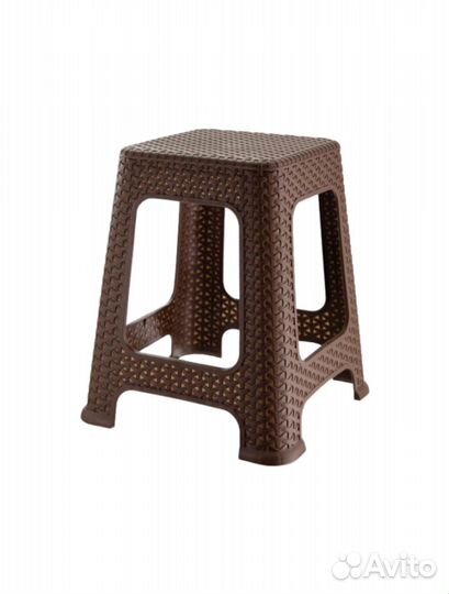 Табурет Ротанг пластиковый прочный высокий новый