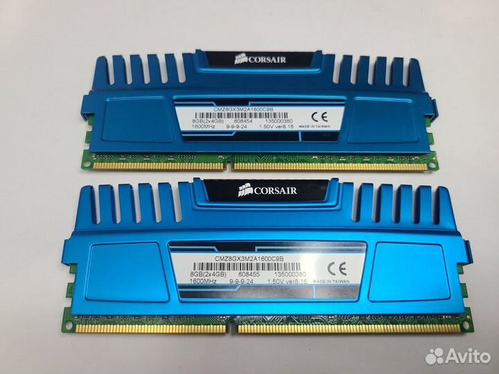 Corsair 8GB DDR3 2x4GB 1600 Mhz игровая 8гб ддр3