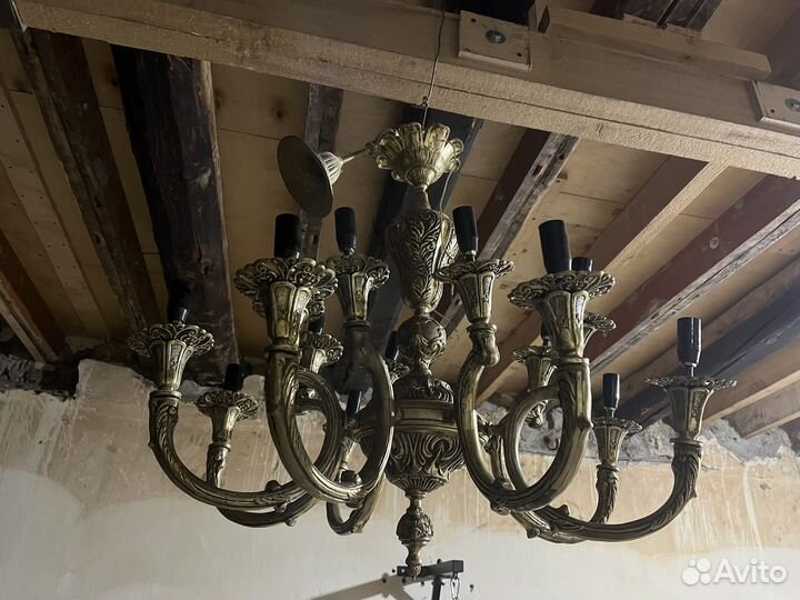 Люстра бронзовая бу