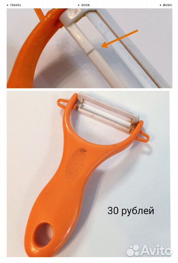 Открывашка, мерная ложка, точилка, овощечистка