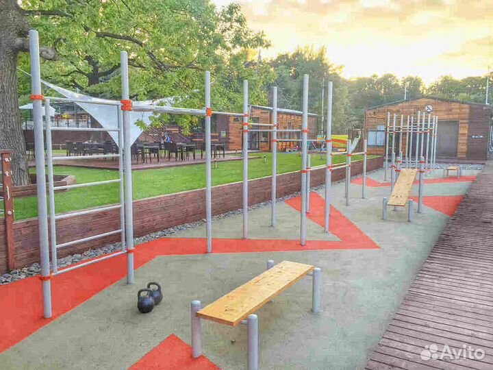 Спортивные Площадки - Шведская стенка, турник, бру