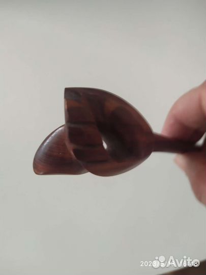 Заколка шпилька деревянная резная