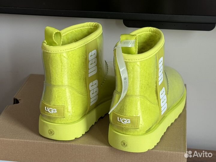 Угги UGG Classic Mini Clear Sulfur силиконовые