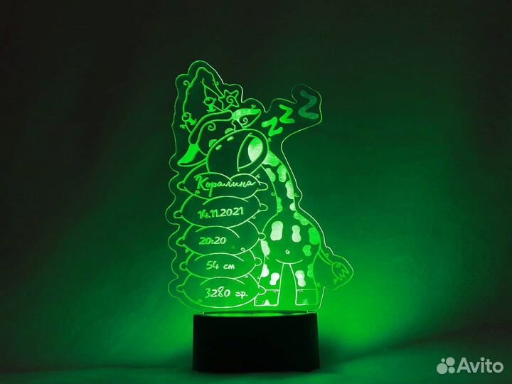 Детские метрики-светильник