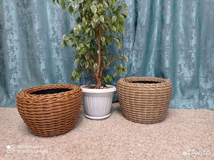 Кашпо горшок для цветов корзина плетёная корзины