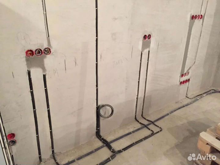 Штробление стен без пыли, перенос розеток