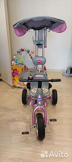 Детский трёхколёсный велосипед с ручкой trike