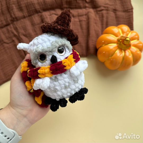 Вязанная игрушка сова