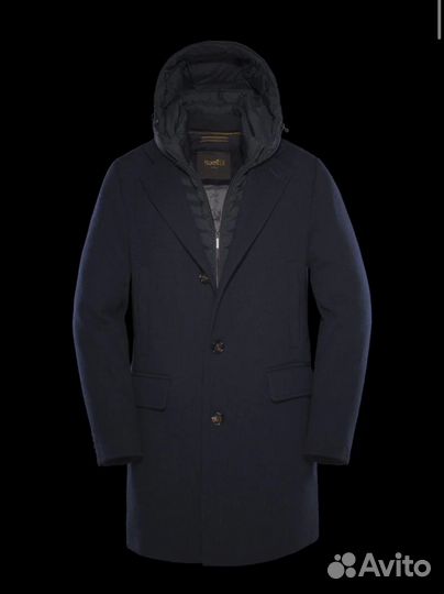 Moorer пальто пуховик mitchel черный / 58 на 56