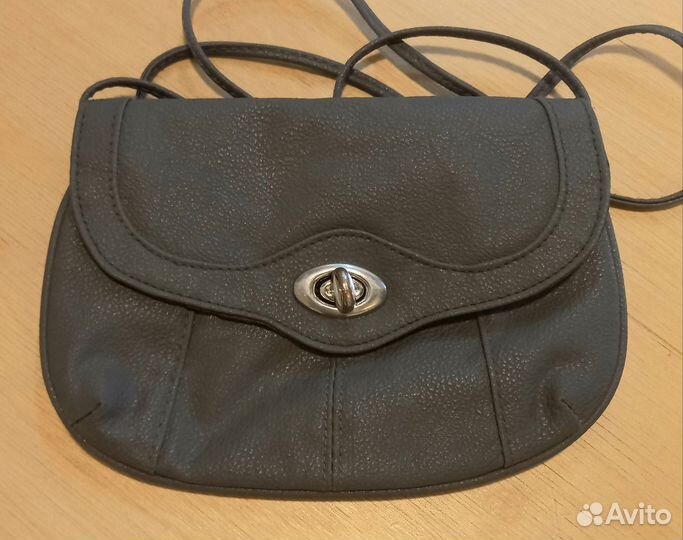 Сумка женская через плечо кросс-боди серая