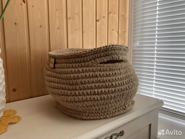 Корзинка из джута ручная работа новая