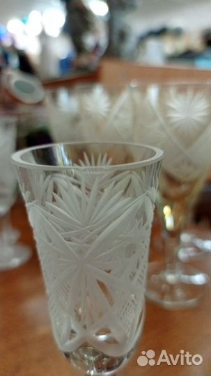 Фужеры, рюмки, стаканы хрустальные, СССР