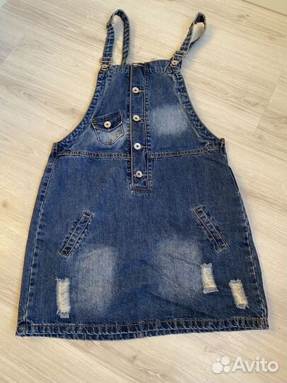 Джинсовый сарафан 44