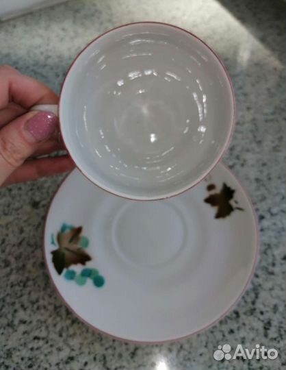 Чайная /кофейная пара фарфор СССР винтаж Барановка