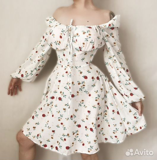 Платье женское крестьянка