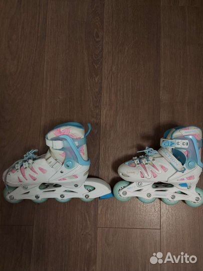 Роликовые коньки детские раздвижные, бу