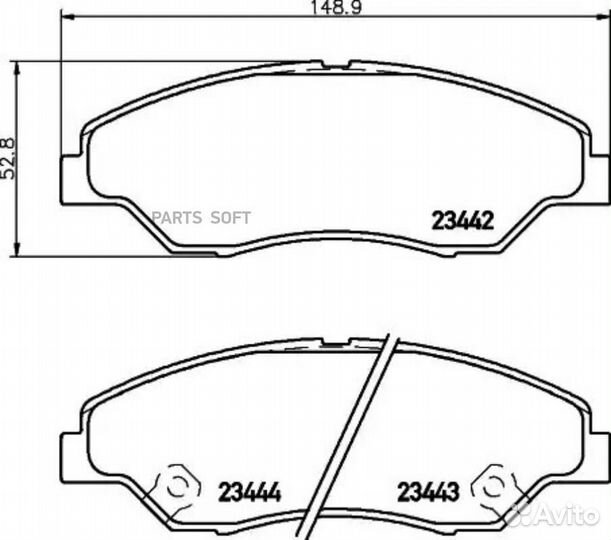 Nisshinbo NP6050 Колодки тормозные передние