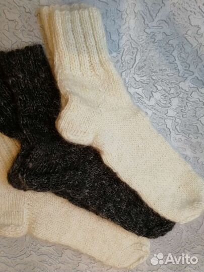 Носки шерстяные и пуховые вязаные