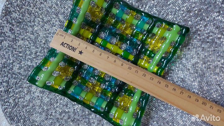 Конфетница стекло,ручная работа