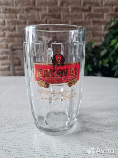 Пивная кружка krusovice новая 0.5