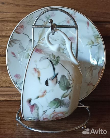 Чайная пара, фарфор (чашка, блюдце) elan gallery