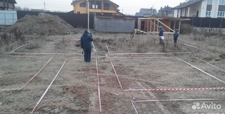 Геодезист, вынос границ участка, съемка