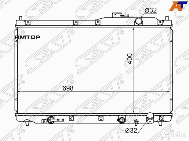 SAT HD0009-RF1 Радиатор Honda Stepwgn 96-01