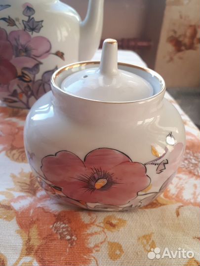 Сахарница, молочник чайная пара фарфор лфз