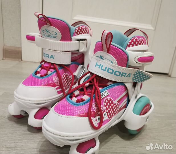 Раздвижные ролики-квадры Hudora 30-33р-р